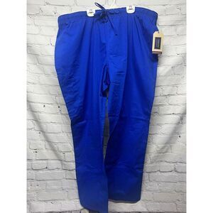 Cherokee Workwear‎ Scrub Pants Unisex 3XL Royal Blue New Side Pockets